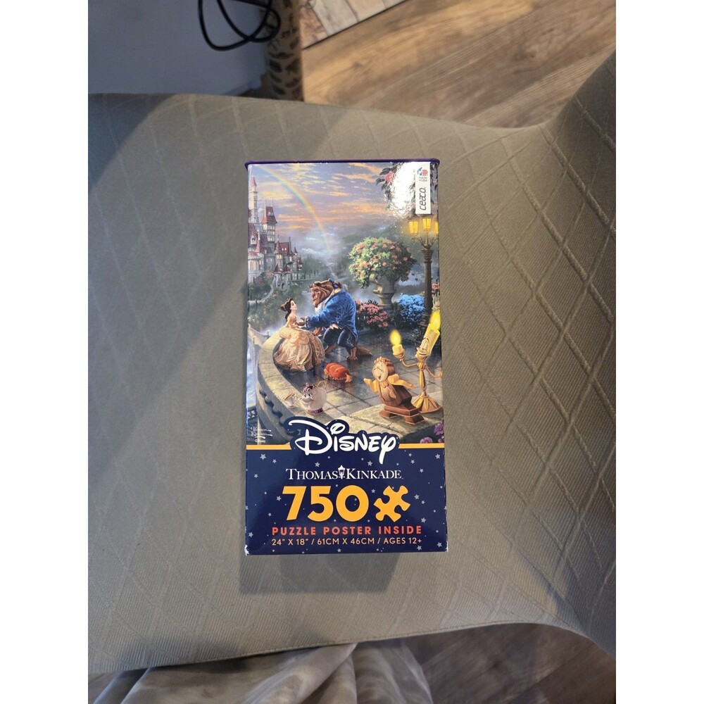 DISNEY THOMAS KINKADE SLEEPING BEAUTY 750 PCS PUZZLE SIZE 24 X 18”